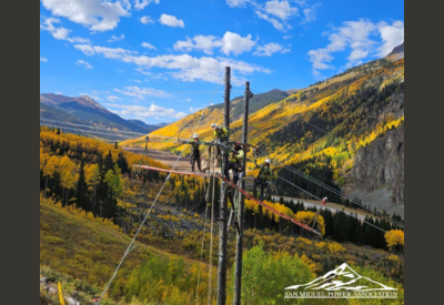 SMPA Red Mountain Project graphic - linemen working
